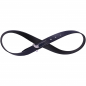 Preview: Reversible belt made of calfskin in navy blue and black